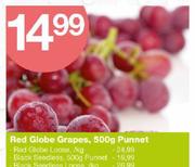 Black Seedless Grapes-500g Punnet