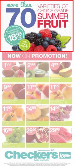 Checkers KwaZulu -Natal : Summer Fruit Specials ( 21 Jan - 02 Feb 2014 ), page 1