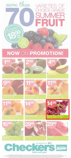 Checkers KwaZulu -Natal : Summer Fruit Specials ( 21 Jan - 02 Feb 2014 ), page 1