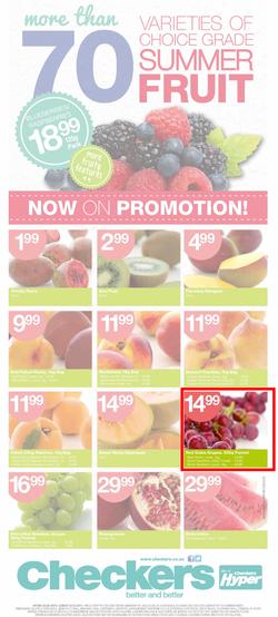 Checkers KwaZulu -Natal : Summer Fruit Specials ( 21 Jan - 02 Feb 2014 ), page 1