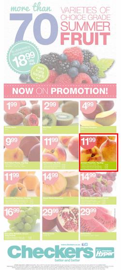 Checkers KwaZulu -Natal : Summer Fruit Specials ( 21 Jan - 02 Feb 2014 ), page 1