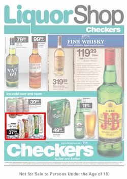 Checkers KwaZulu -Natal : Liquor Shop Specials ( 19 Jan - 02 Feb 2014 ), page 1