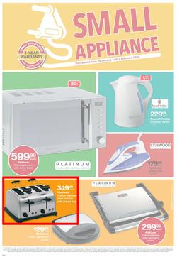 Checkers KwaZulu -Natal : Small Appliance Specials ( 19 Jan - 02 Feb 2014 ), page 1