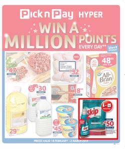 Pick n Pay Hyper Eastern Cape : Win A Million ( 18 Feb - 02 Mar 2014 ), page 1