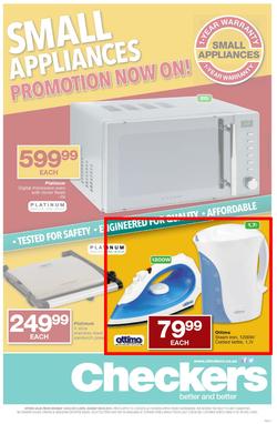 Checkers Nationwide : Small Appliance Specials ( 24 Feb - 09 Mar 2014 ), page 1