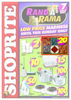 Shoprite EC Rand a Rama (27 Feb - 4 Mar), page 1