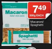 Macaroni/Spaghetti-500G Each