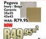 Pegova Ivery/Beige Ceramic 1st Grade-35x35/43x43 Sqm