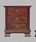 3 Drawer Pedestal In Antique Stain