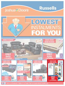 Joshua Doore & Russells : Lowest Instalments For You (20 Jul - 2 Aug 2015), page 1