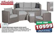 Mustang Wicker Patio Suite-5 Piece