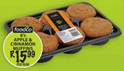 Foodco Apple & Cinnamon Muffins-6's