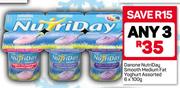 Danone Nutriday Smooth Medium Fat Yoghurt-Any 3 X 6X100g