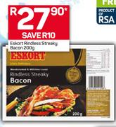 Eskort Rindless Streaky Bacon-200g