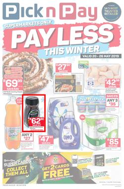 Pick n Pay Western Cape : Pay Less This Winter (20 May - 26 May 2019), page 1