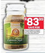 Douwe Egberts Instant Coffee Assorted-200g Each