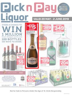 Pick n Pay : Liquor (20 May - 2 Jun 2019), page 1