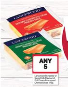 Lancewood Cheddar Or Sweetmilk Flavoured Full Cream Processed Cheese Slices-5x175g