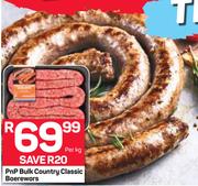 PnP Bulk Country Classic Boerewors-Per kg