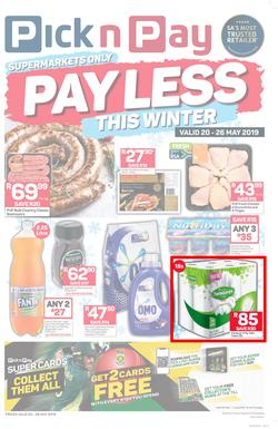 Pick n Pay Gauteng, Free State, North West, Mpumalanga, Limpopo & Northern Cape : Pay Less This Winter (20 May - 26 May 2019), page 1