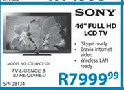Sony Full HD LCD TV-46" (KDL-46CX520)
