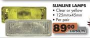 Slimline Lamps - 125mm x 45mm Pr Pair