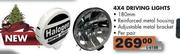 Halogen 4 x 4 Driving Lights (L-618B) - 180mm Per Pair