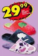 Ladies Mule Slippers Assorted Sizes 3-8 Per Pair