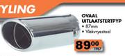Ovaal Uitlaatstertpyp-87mm
