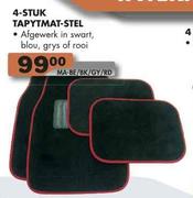 4-Stuk Tapytmat-Stel (MA-BE/BK/GY/RD)