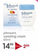 Johnson's Vanishing Cream-50ml Each