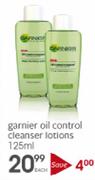 Garnier Oil Control Cleanser Lotions-125ml Each