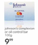 Johnson's Complexion Or Oil Control Bar-100g