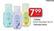 Clicks Hand Sanitiser-50ml each