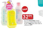Clicks Baby Cream Shampoo & Body Wash-500ml