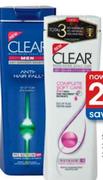 Clear Shampoo Or 2 In 1-200ml-Each