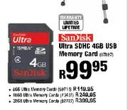 SanDisk Ultra SDHC 4GB USB Memory Card