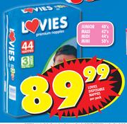 Lovies Disposable Nappies Mini-50's pack