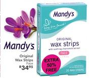 Mandy's Original Wax Strips Face-20's