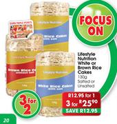 Lifestyle Nutrition White Or Brown Rice Cakes-3x130g Salted Or Unsalted