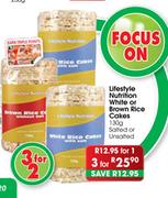 Lifestyle Nutrition White Or Brown Rice Cakes-130g Salted Or Unsalted