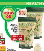 Lifestyle Food Rolled Oats-2x500g