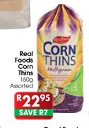 Real Foods Corn Thins Assorted-150g