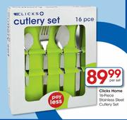 Clicks Home 16-Piece Stainless Steel Cutlery Set