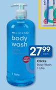 Clicks Body Wash-1Ltr Each
