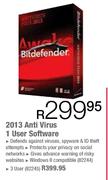 Bitdefender 2013 Anti Virus 1 User Software