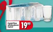 Crystal Flare Whisky Glasses-6 Piece