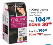 L'Oreal Casting Creme Gloss Hair Colour Each