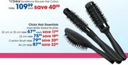Clicks Hair Essentials Hard Bristle Radial Brushes-44cm Each
