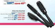 Clicks Hair Essentials Hard Bristle Radial Brushes-20cm or 25cm Each